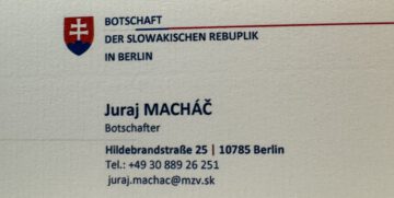 Begegnung mit dem neuen Botschafter der Slowakischen Republik